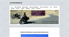 Desktop Screenshot of gs-motorradreisen.de